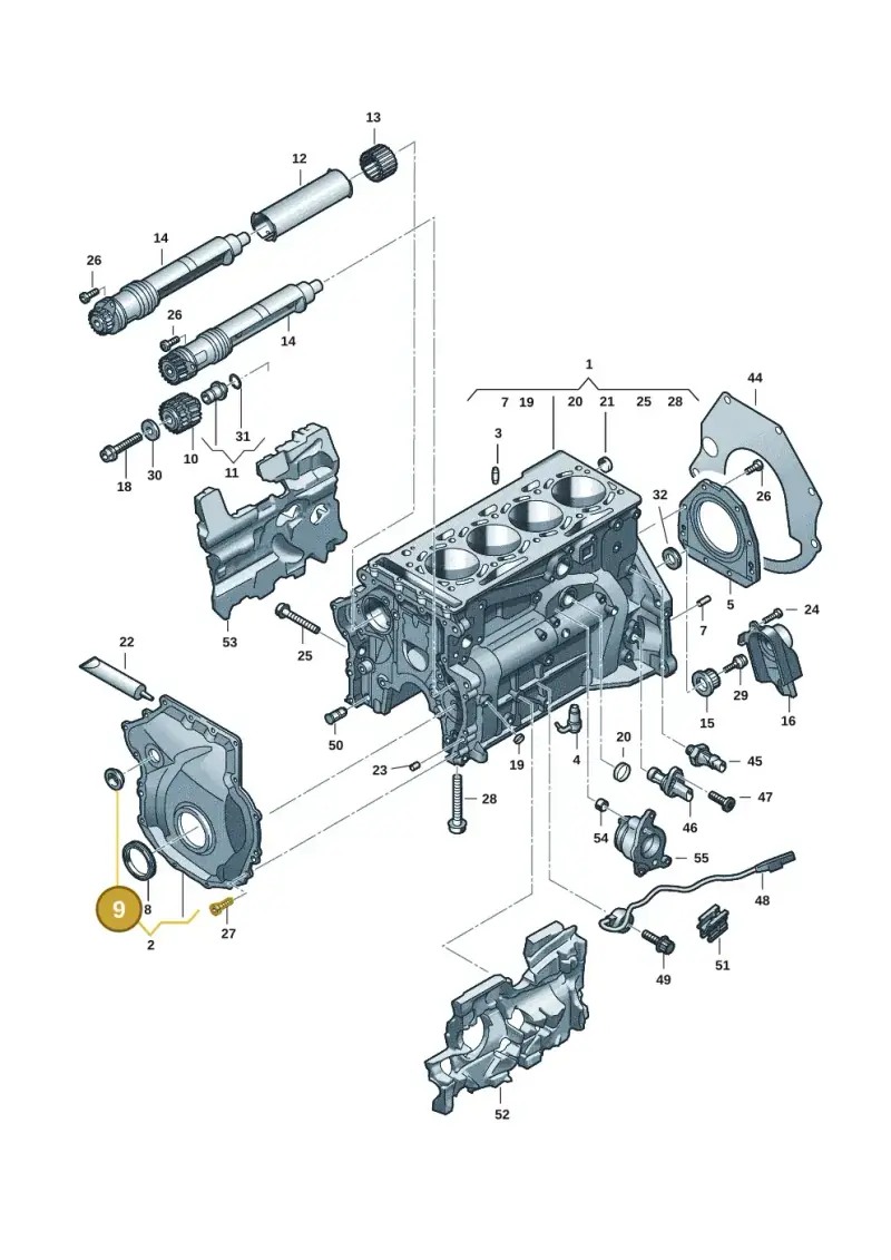 06H115418AA — Audi A5 Limo 2.0 (2024-) diagram 849103017, position 9