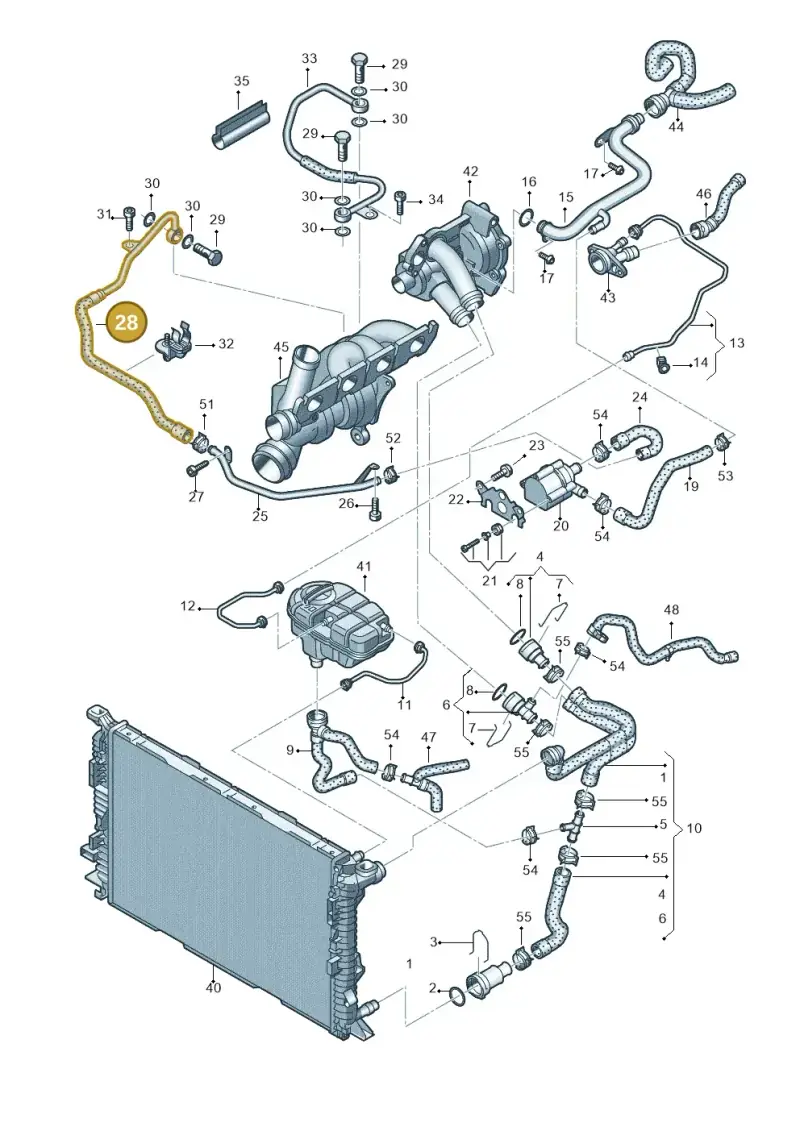 06H121492D — Audi A6 2.0 tdi (2010-2015) diagram 717121350, position 28