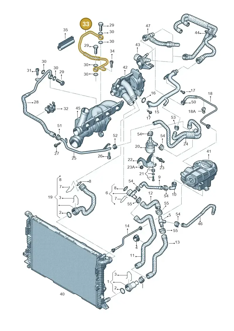 06H121497B — Audi A6 2.0 tdi (2010-2015) diagram 717121110, position 33