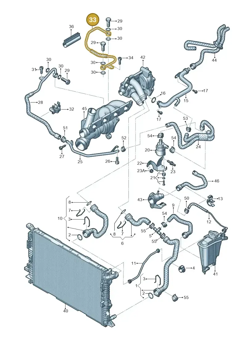 06H121497B — Audi Q5 qu. 2.0 TDI (2012-2017) diagram 724121300, position 33