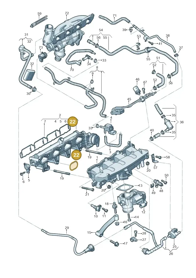 06H129717A — Audi A4                08> (2007-) diagram 636133380, position 22