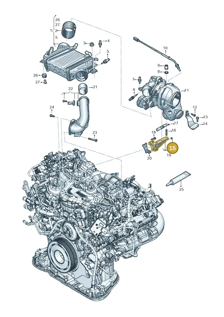 06H130617 — Audi Q8 Quattro 3,0 (2018-) diagram 896145048, position 15
