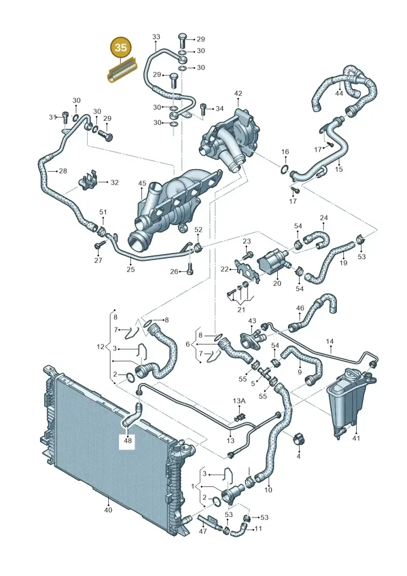 06H133833 — Audi Q5 qu. 2.0 TDI (2012-2017) diagram 647121410, position 35