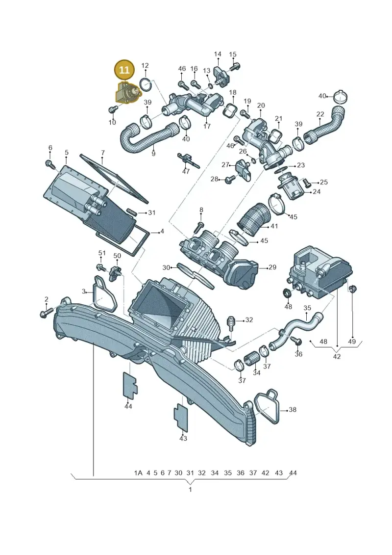 06H145710D — Audi A7 Sportback (2014-2018) diagram 696145440, position 11