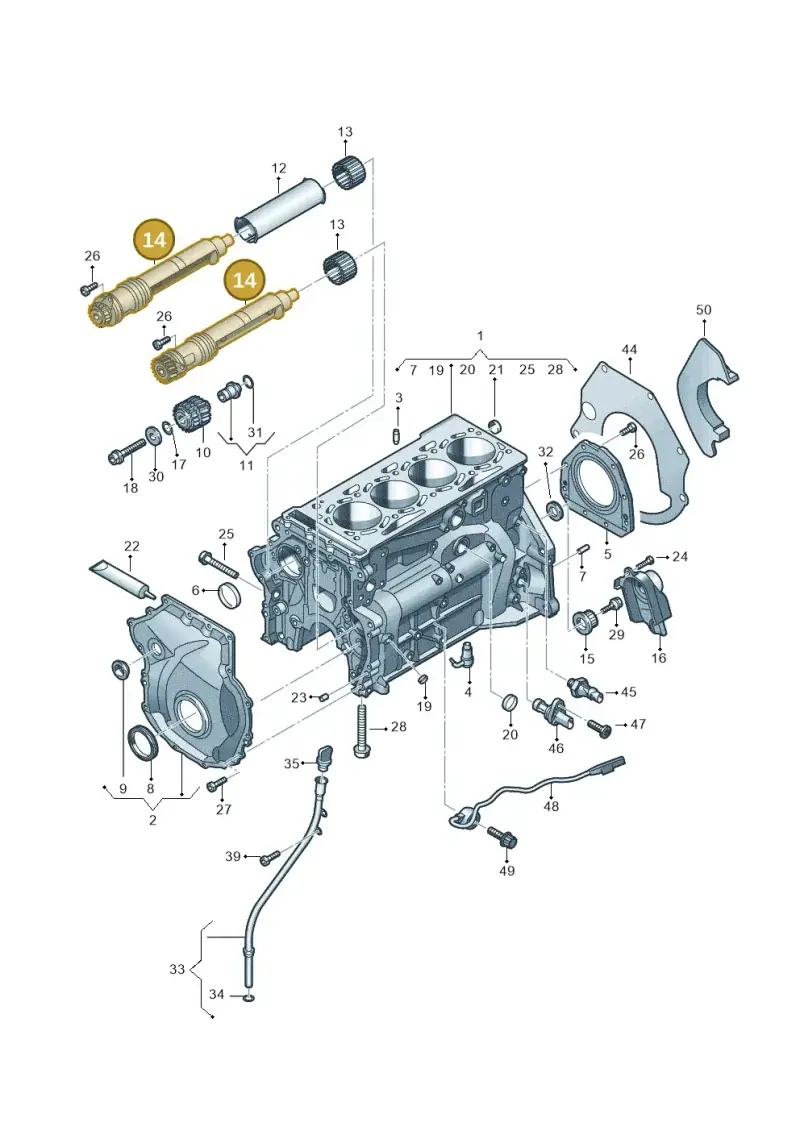 06H198205BM — Audi A6 2.0 (2018-) diagram 430103012, position 14
