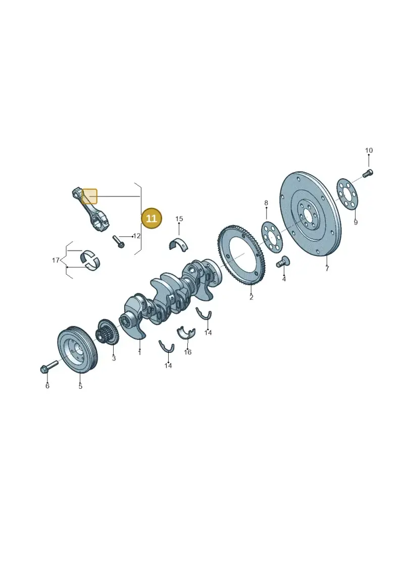 06H198401D — Audi Q3 quattro (2018-2019) diagram 833105080, position 11
