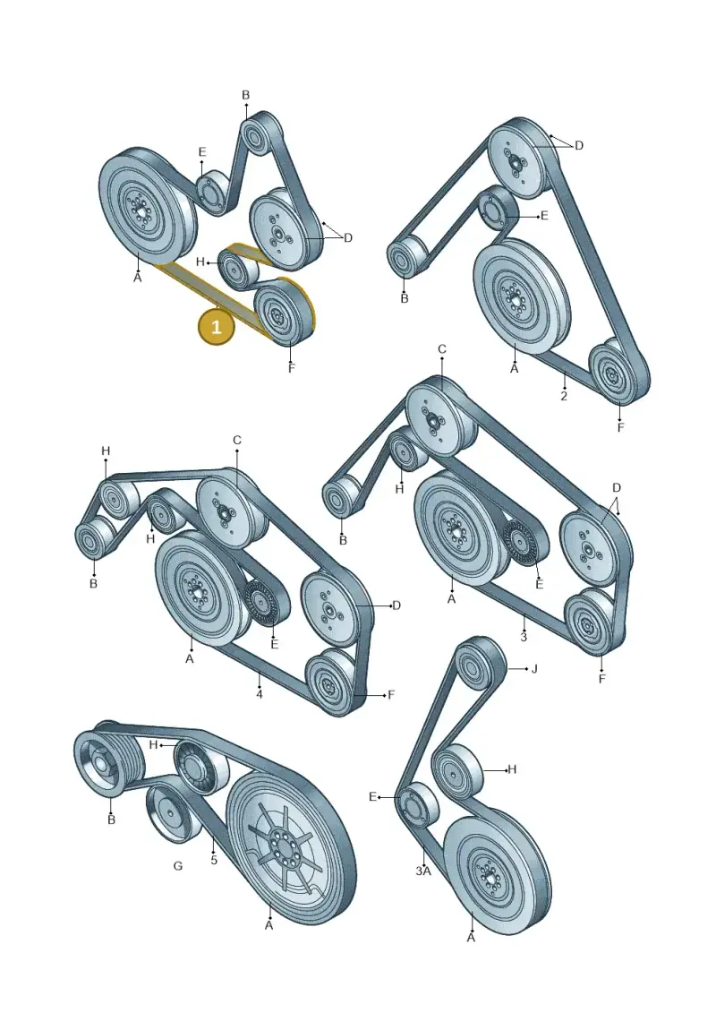06H903137C — Audi A5 Cabrio 2.0 (2008-2012) diagram 448903950, position 1