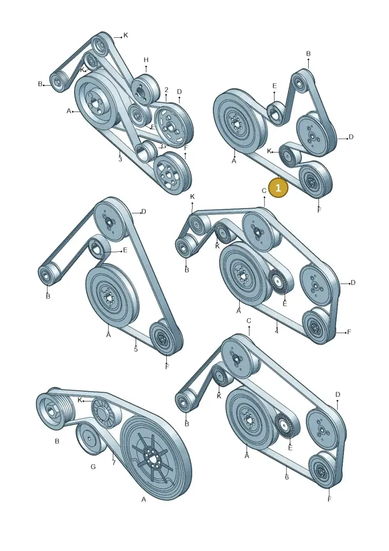 06H903137C — Audi Q5 qu. 2.0 TDI (2008-2012) diagram 454903950, position 1
