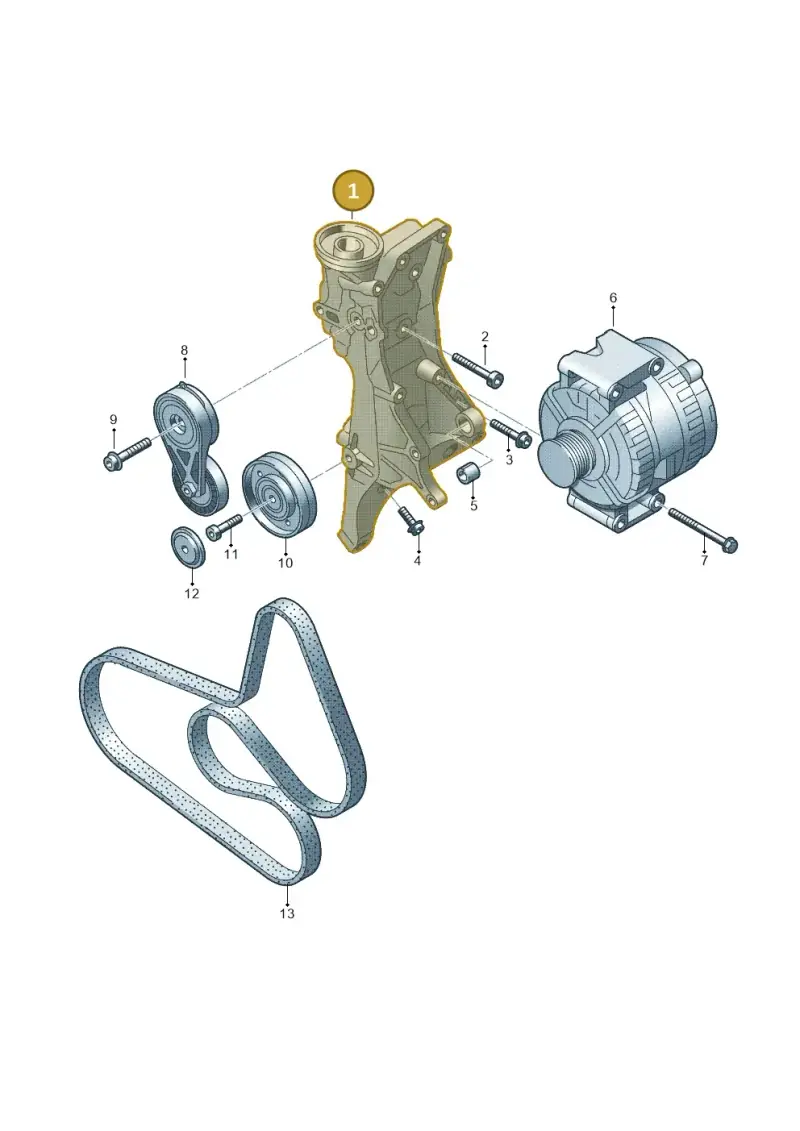 06H903143H — Audi A4 Av. Allroad (2008-2016) diagram 620903200, position 1