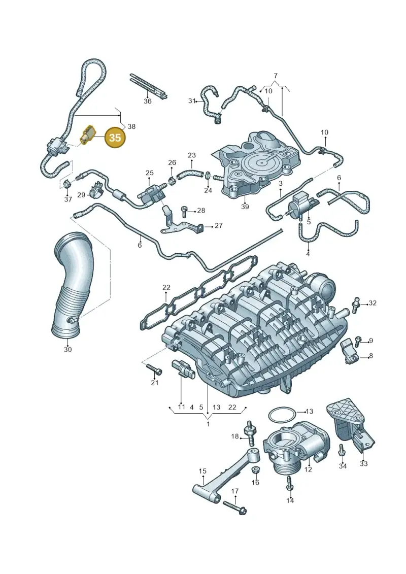 06H906052A — Audi Q8 Quattro 3,0 (2018-) diagram 859133200, position 35