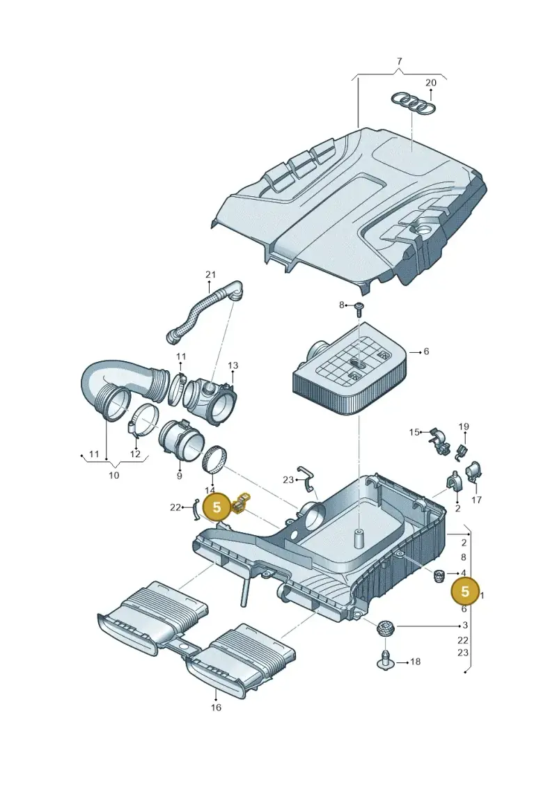 06H906283B — Audi Q8 Quattro 3,0 (2018-) diagram 859129200, position 5