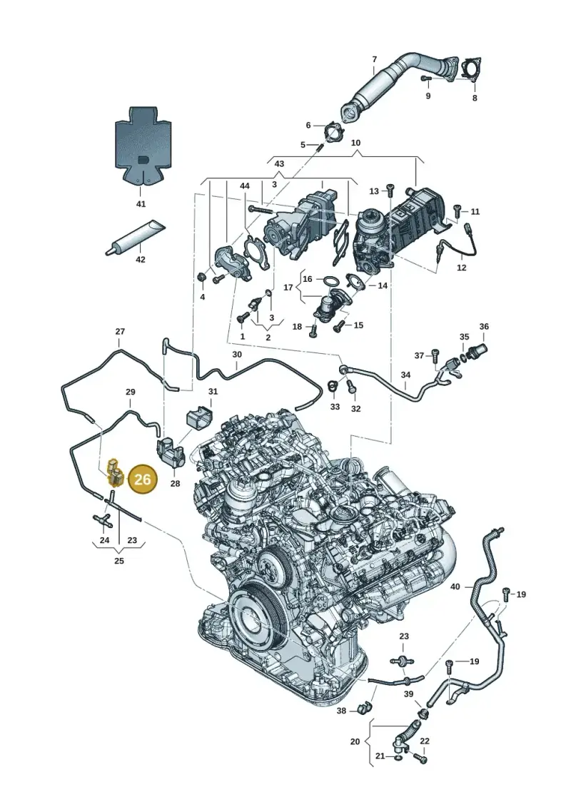 06H906283B — Audi A6 2.0 (2018-) diagram 896131065, position 26