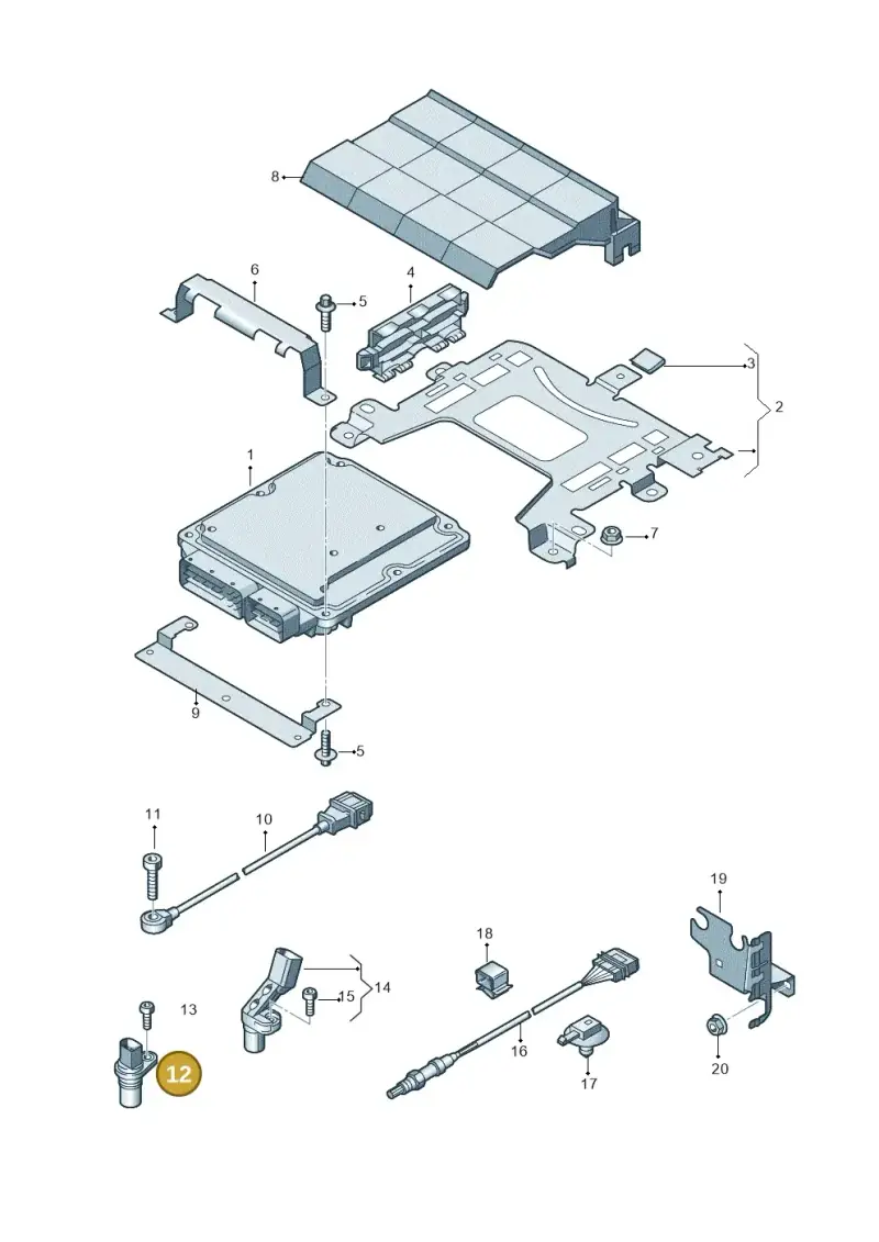 06H906433 — Audi Q3 2.0 TDI (2014-2019) diagram 855906000, position 12