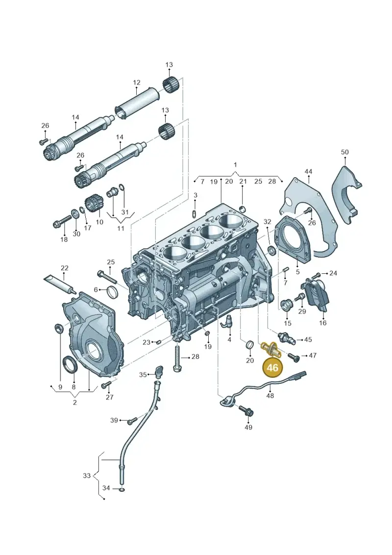 06H906433D — Audi A6 2.0 (2018-) diagram 430103012, position 46