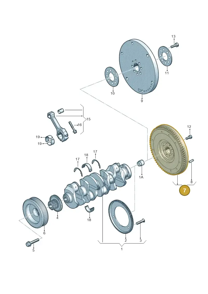 06J105266AB — Audi TTS Coupe 2.0 (2010-2014) diagram 627105150, position 7