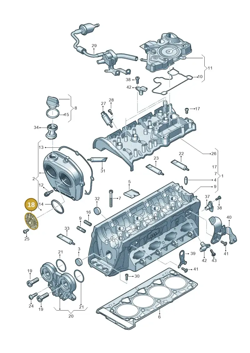 06J109259C — Audi Q3 quattro (2018-2019) diagram 863103520, position 18