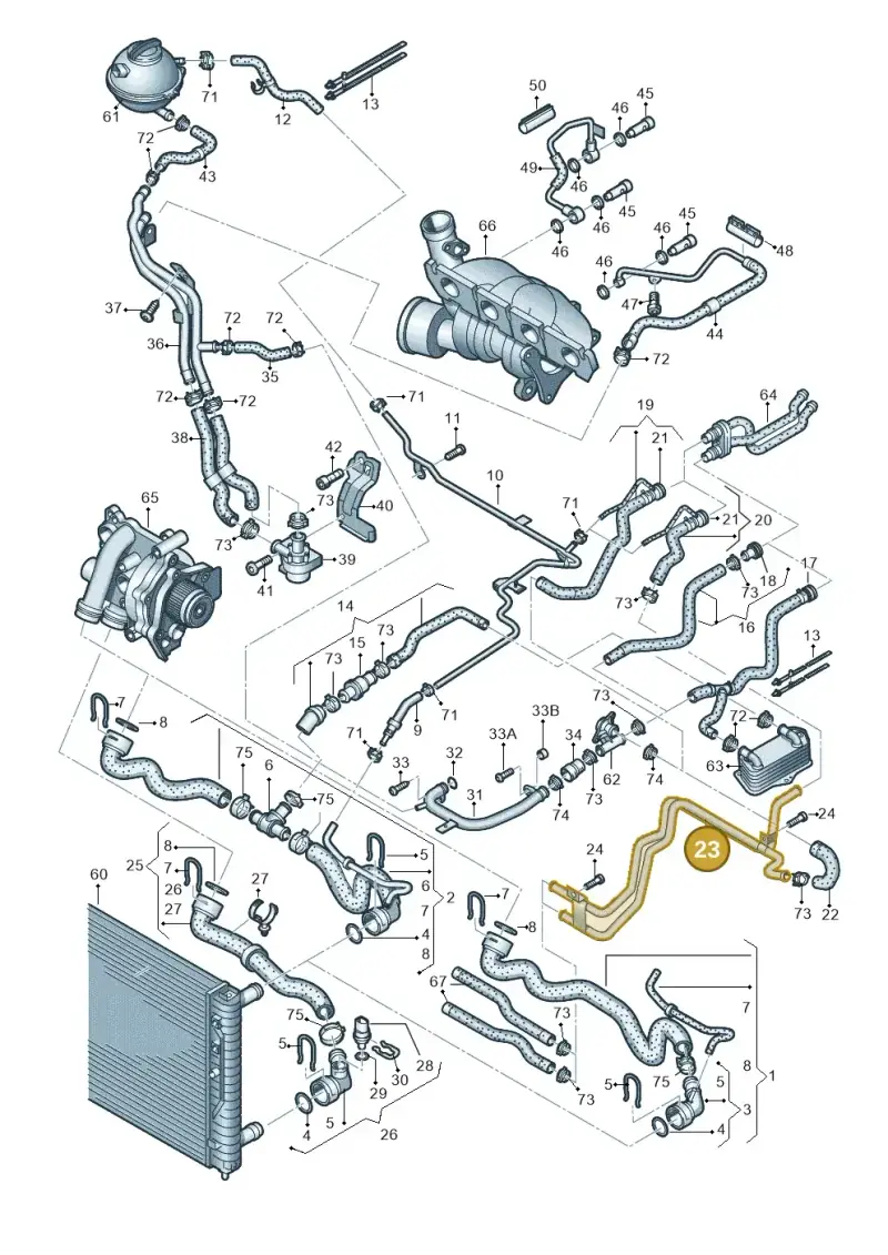 06J121151C — Audi A3 Sportback (2008-2013) diagram 412121640, position 23