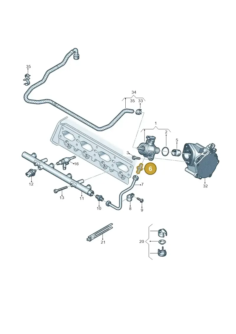06J127065C — Audi A3 Sportback (2016-2020) diagram 745133220, position 6