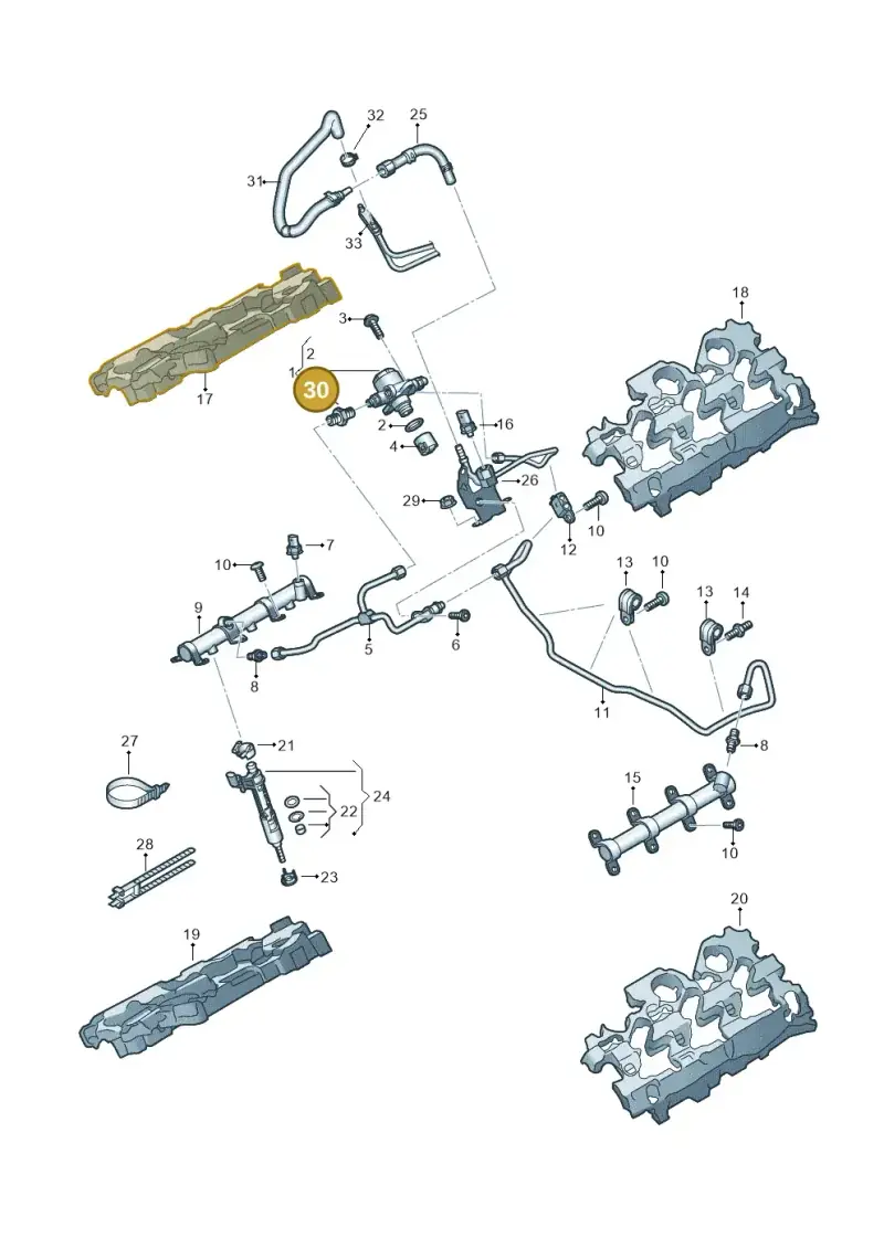 06J127065C — Audi Q8 Quattro 3,0 (2018-) diagram 439133150, position 30