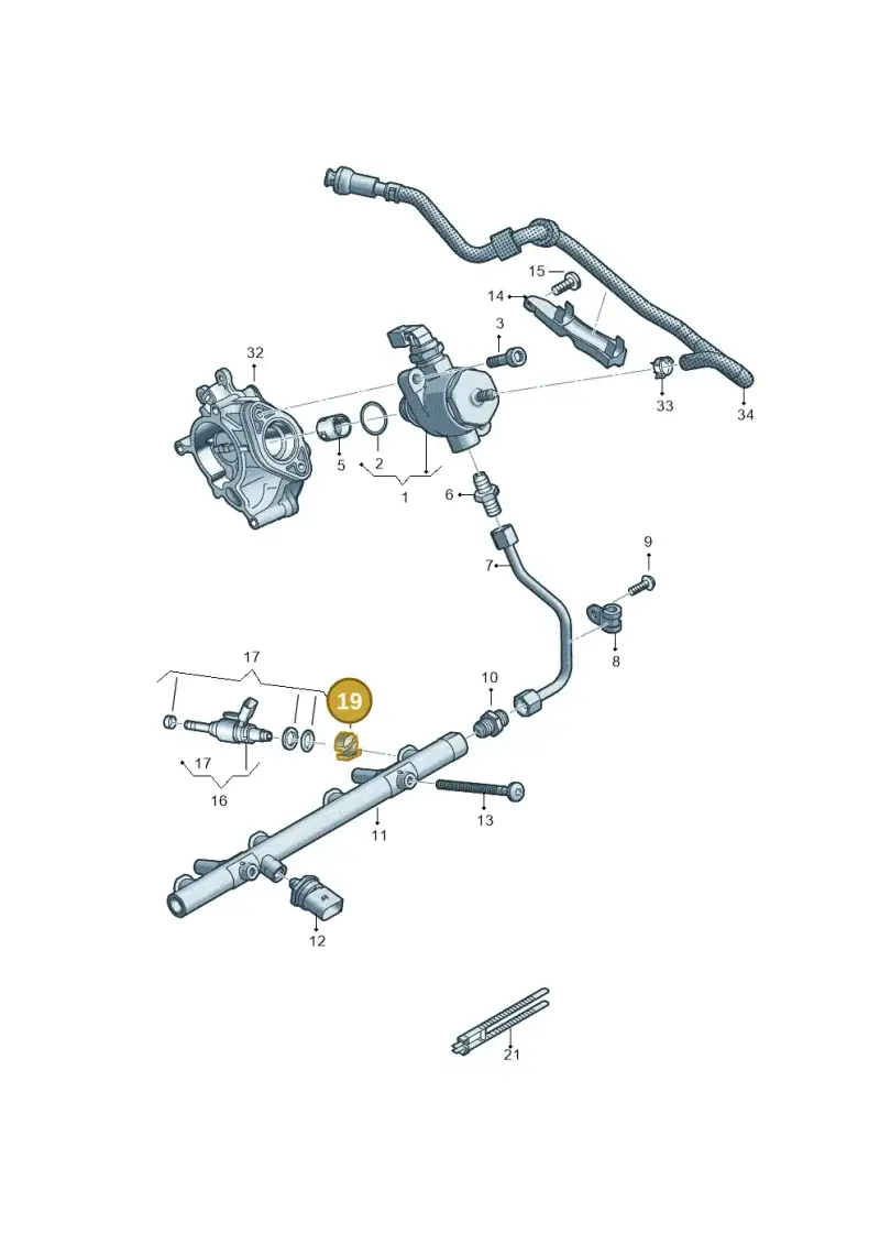 06J133036F — Audi Q8 Quattro 3,0 (2018-) diagram 429133022, position 19