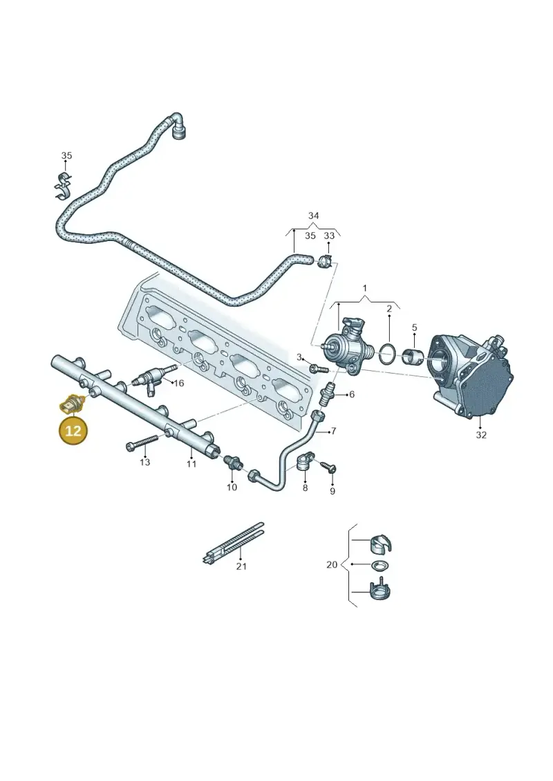 06J906054J — Audi A3 Sportback (2019-2021) diagram 745133220, position 12
