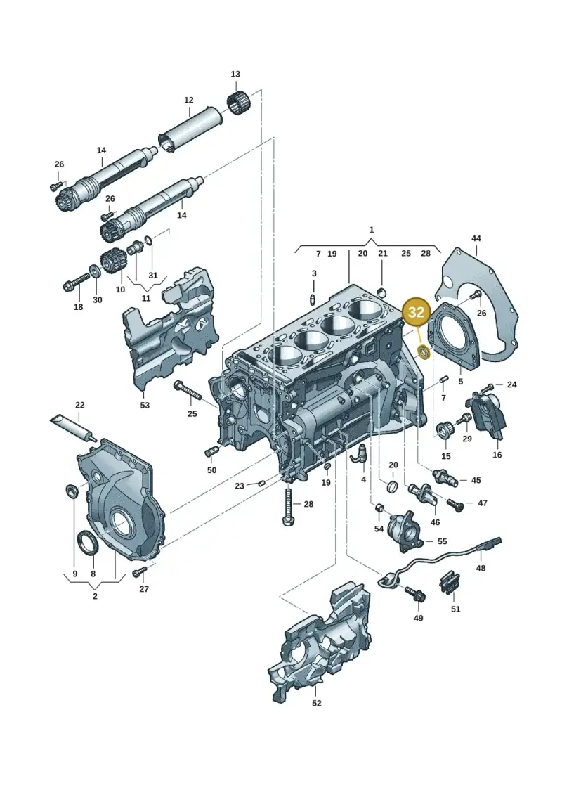 06K103085P — Audi A5 Limo 2.0 (2024-) diagram 849103017, position 32
