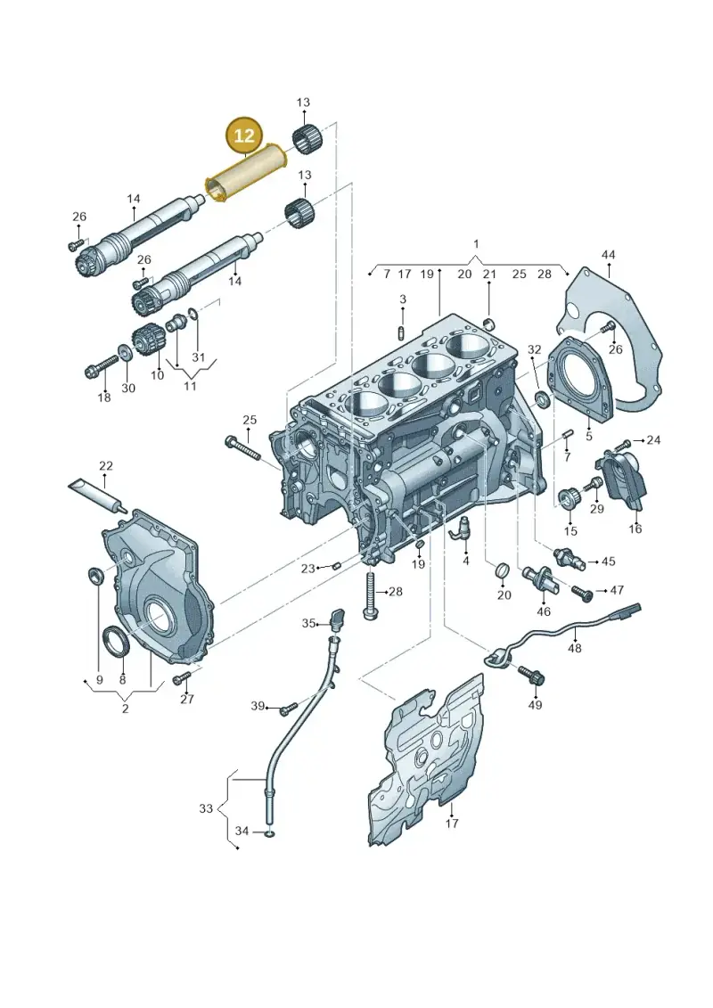 06K103199T — Audi Q8 Quattro 3,0 (2018-) diagram 849103016, position 12