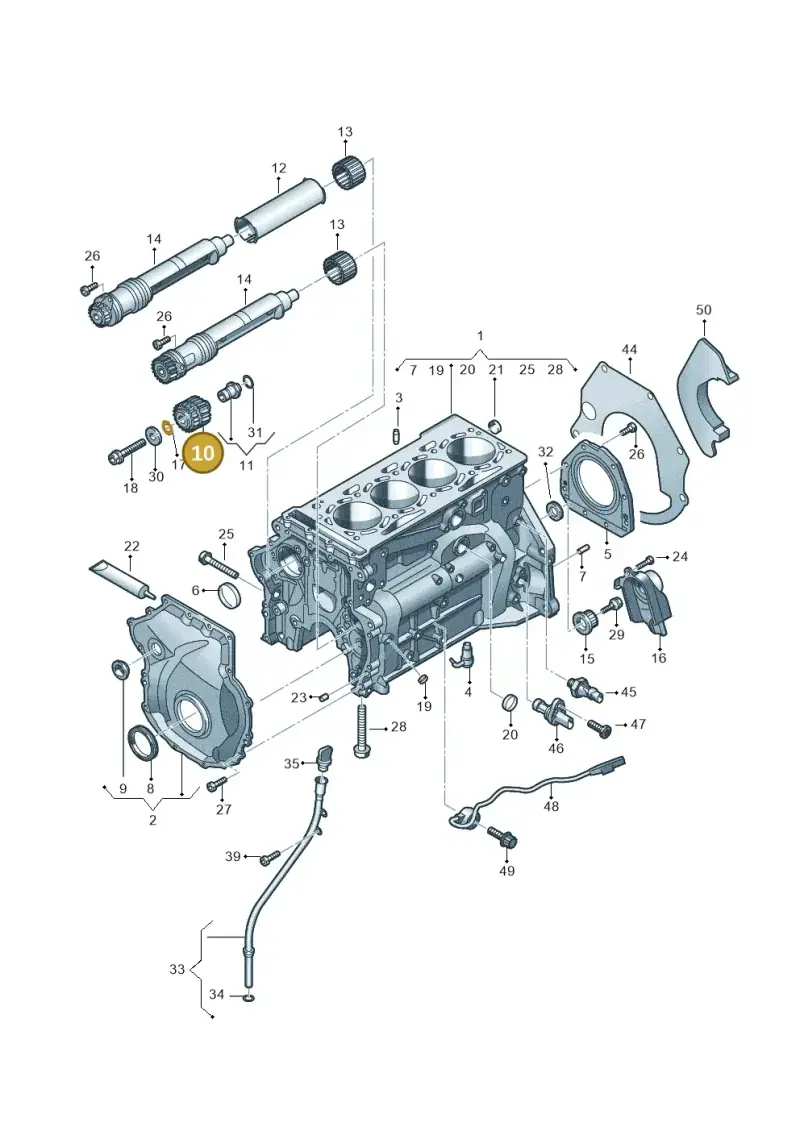 06K103319A — Audi A6 2.0 (2018-) diagram 430103012, position 10
