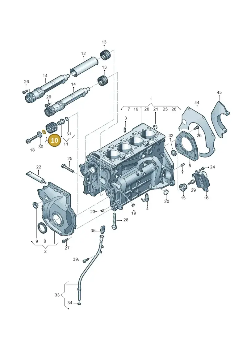 06K103319N — Audi A3 Sportback (2016-2020) diagram 725103050, position 10