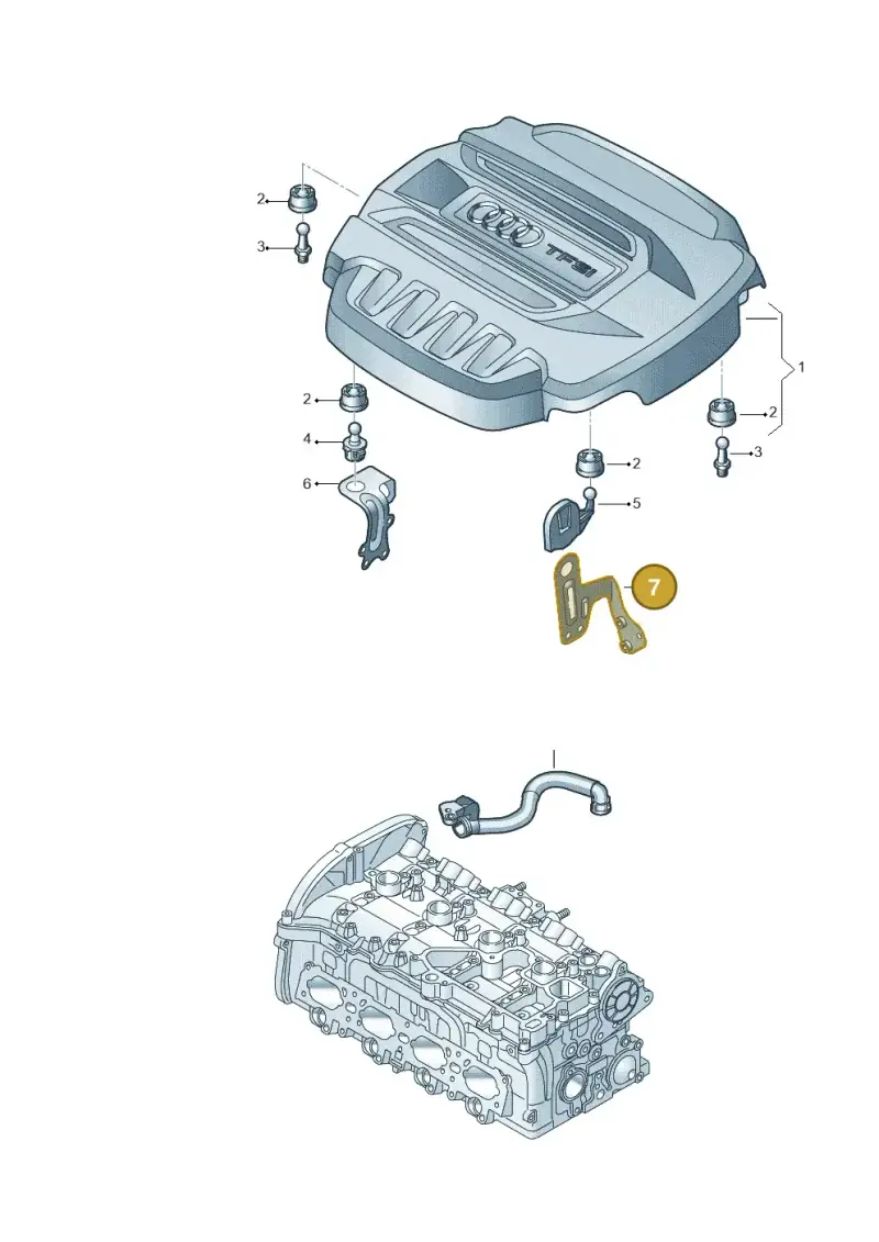 06K103392F — Audi A3 Sportback (2016-2020) diagram 792103470, position 7
