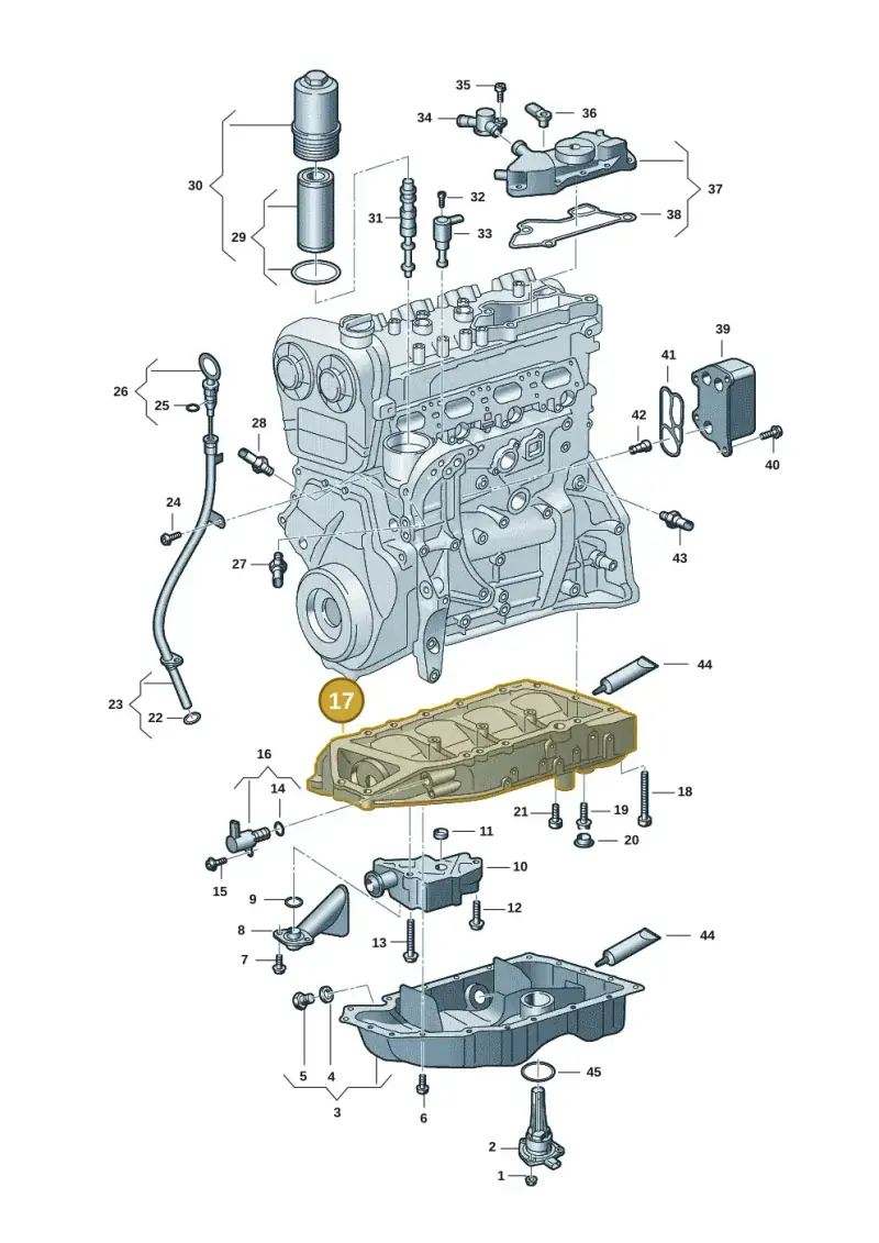 06K103603DE — Audi A3 Sportback (2019-2021) diagram 596103015, position 17