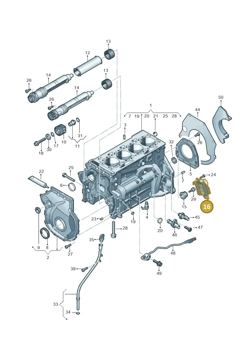 06K109121E — Audi A6 2.0 (2018-) diagram 430103012, position 16