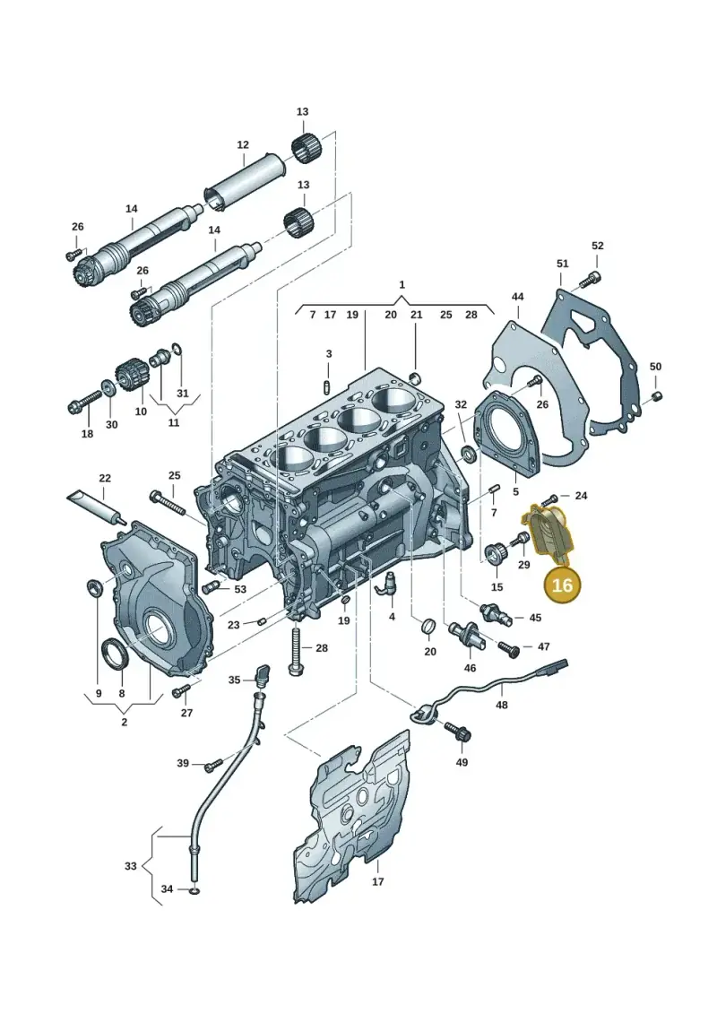 06K109121E — Audi A3 Sportback (2019-2021) diagram 596103019, position 16