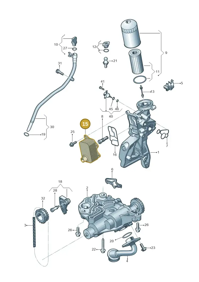 06K117021K — Audi Q5 (2016-2020) diagram 850115050, position 15