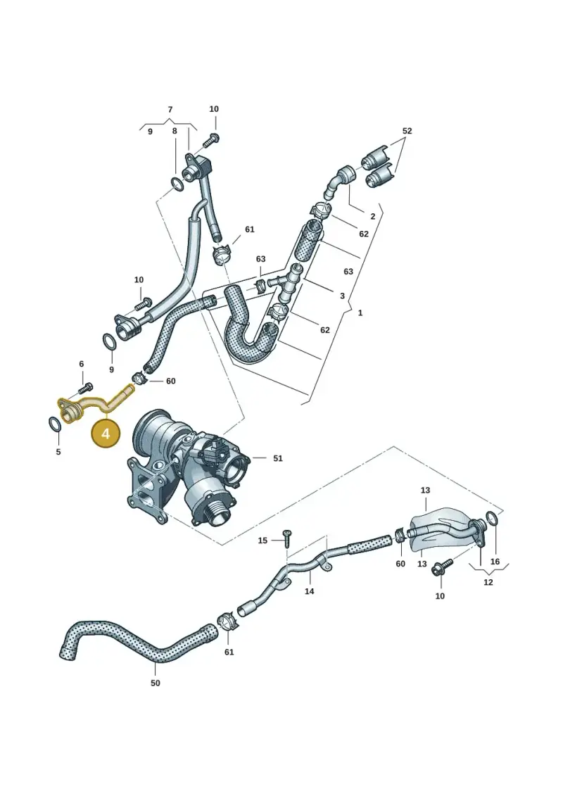 06K121065S — Audi A3 Sportback (2019-2021) diagram 850121057, position 4