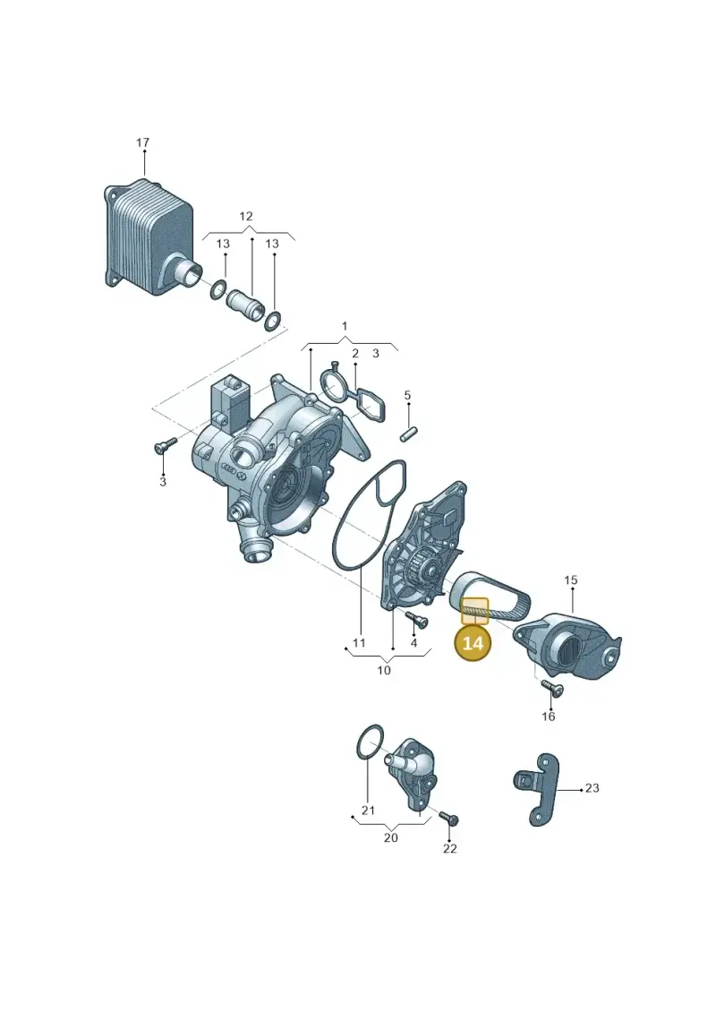 06K121065S — Audi A3 Limousine 2.0 (2017-2021) diagram 852121650, position 14