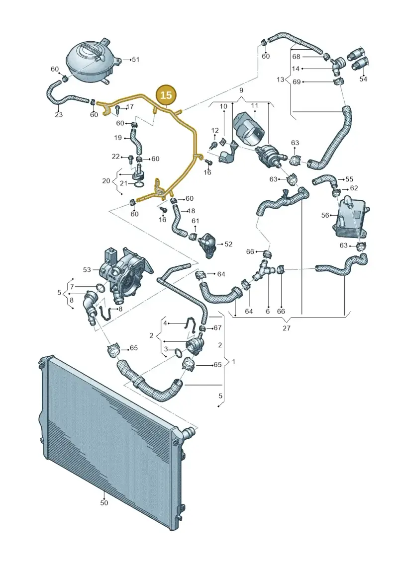 06K121075BH — Audi A3 Sportback (2019-2021) diagram 850121056, position 15