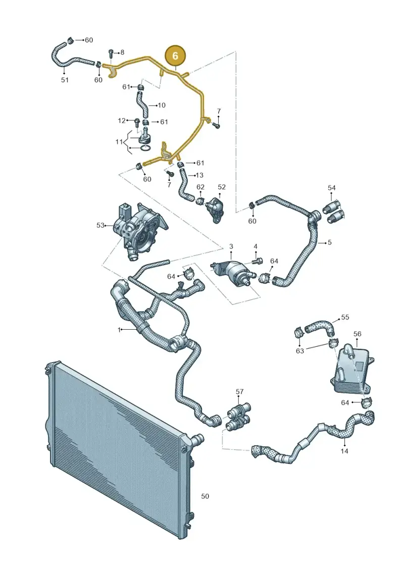 06K121075BH — Audi TTS Coupe 2.0 (2014-2023) diagram 850121080, position 6