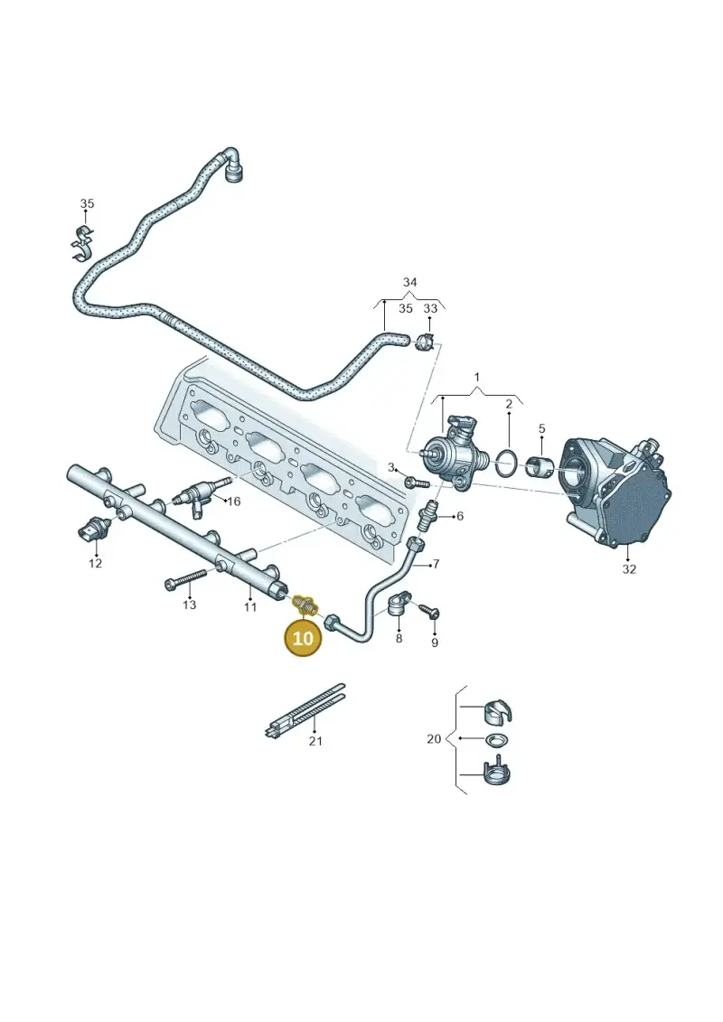 06K127065J — Audi A3 Sportback (2019-2021) diagram 745133220, position 10