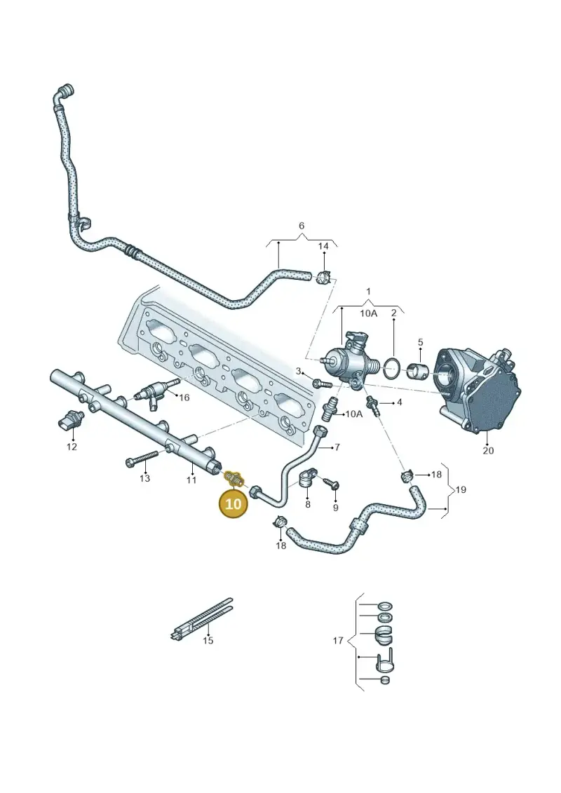 06K127065J — Audi A3 Sportback (2016-2020) diagram 746133550, position 10