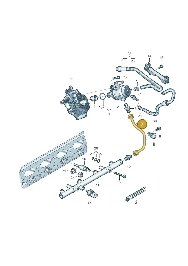 06K127501J — Audi Q5 (2016-2020) diagram 896133240, position 7