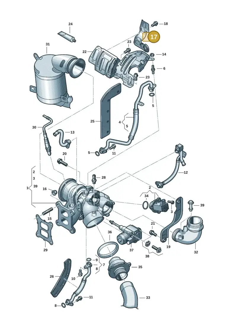 06K129598B — Audi Q3 quattro (2018-2019) diagram 890145642, position 17