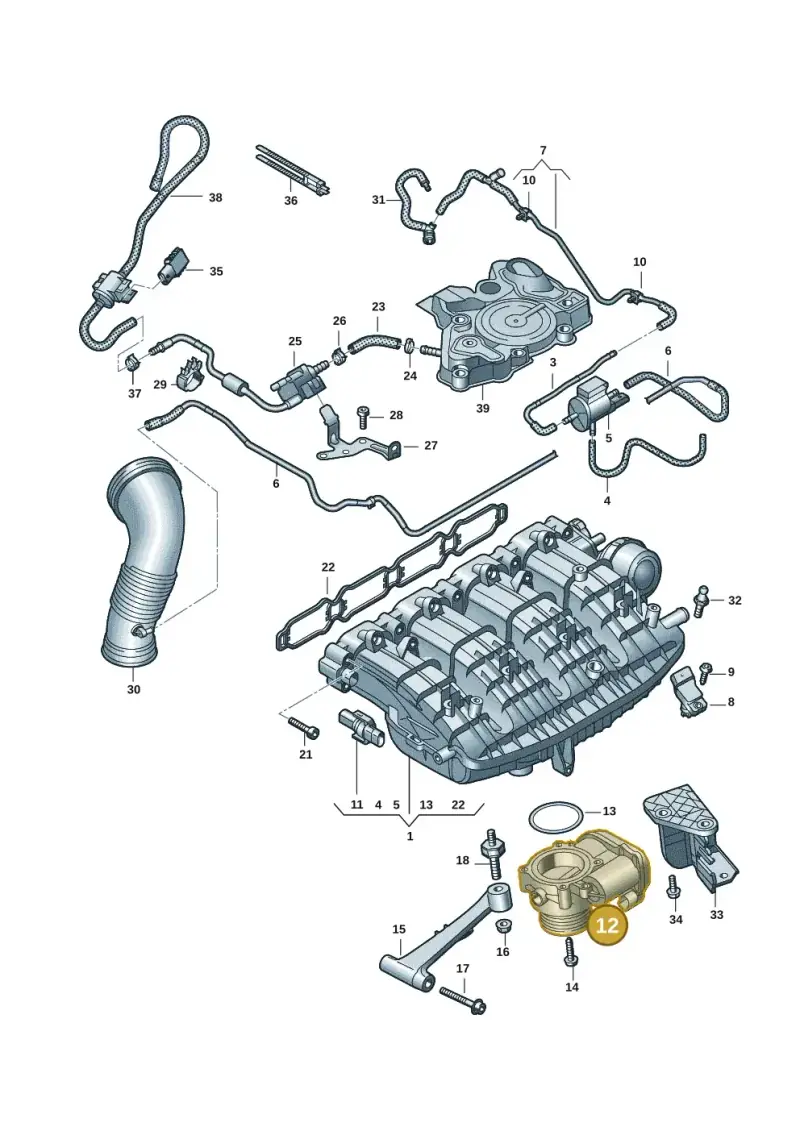 06K133062AS — Audi Q5 (2016-2020) diagram 896133016, position 12