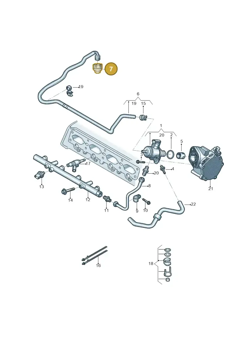06K133184D — Audi Q3 2.0 (2019-) diagram 833133620, position 7