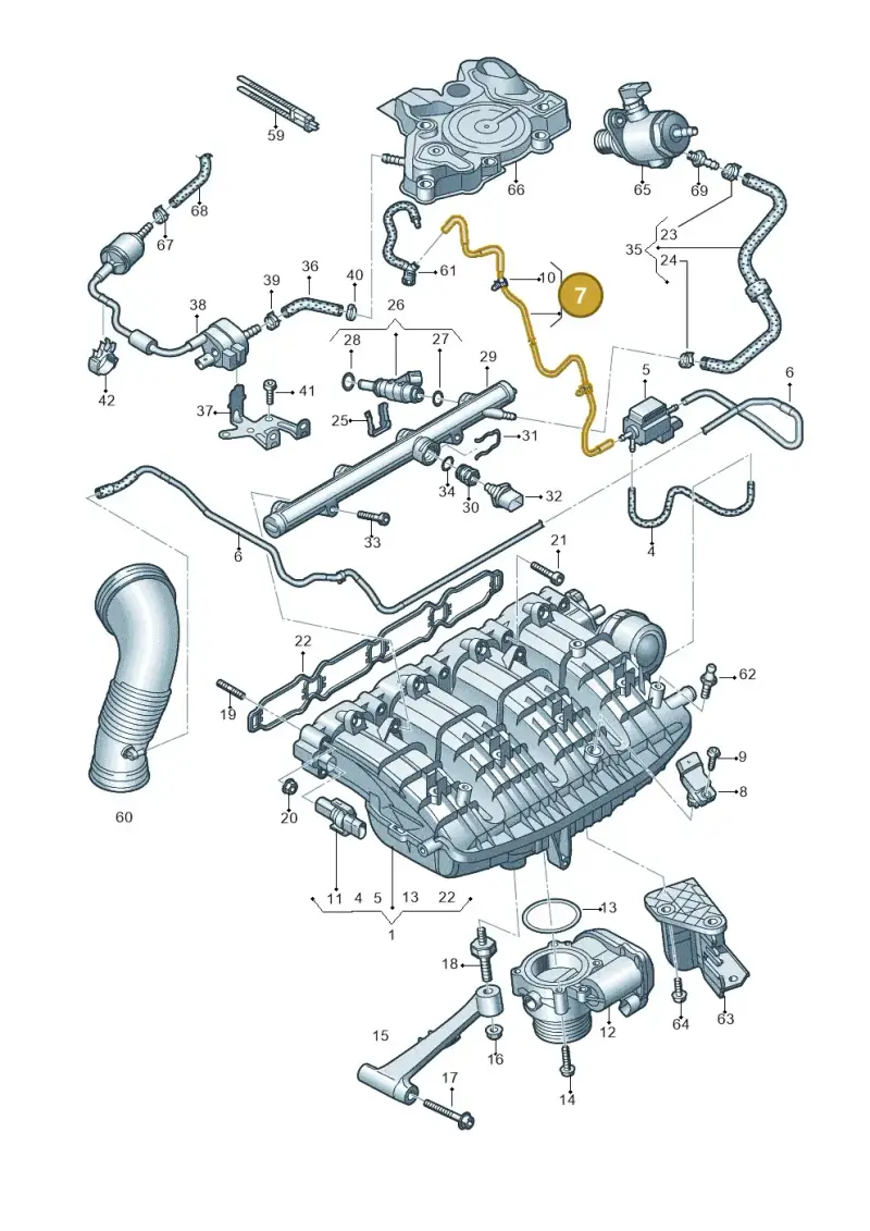 06K133241AP — Audi A6 2.0 (2018-) diagram 798133160, position 7