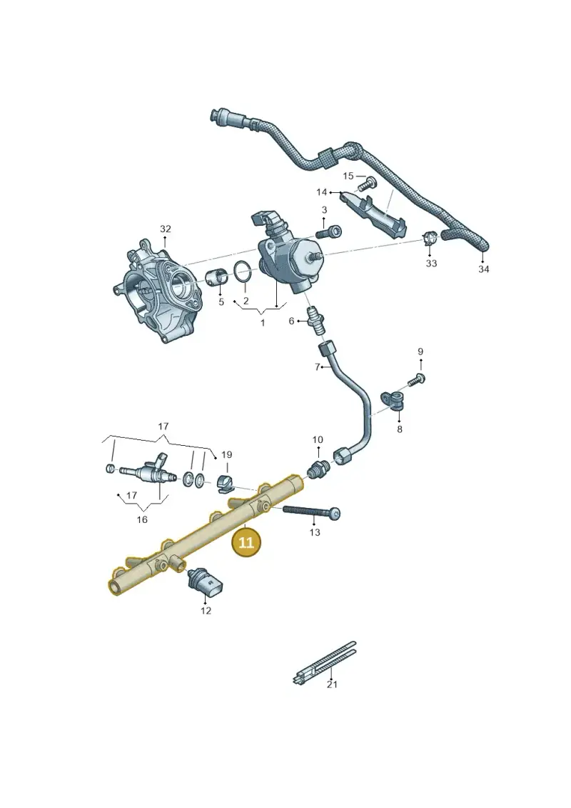 06K133317AB — Audi Q8 Quattro 3,0 (2018-) diagram 429133022, position 11