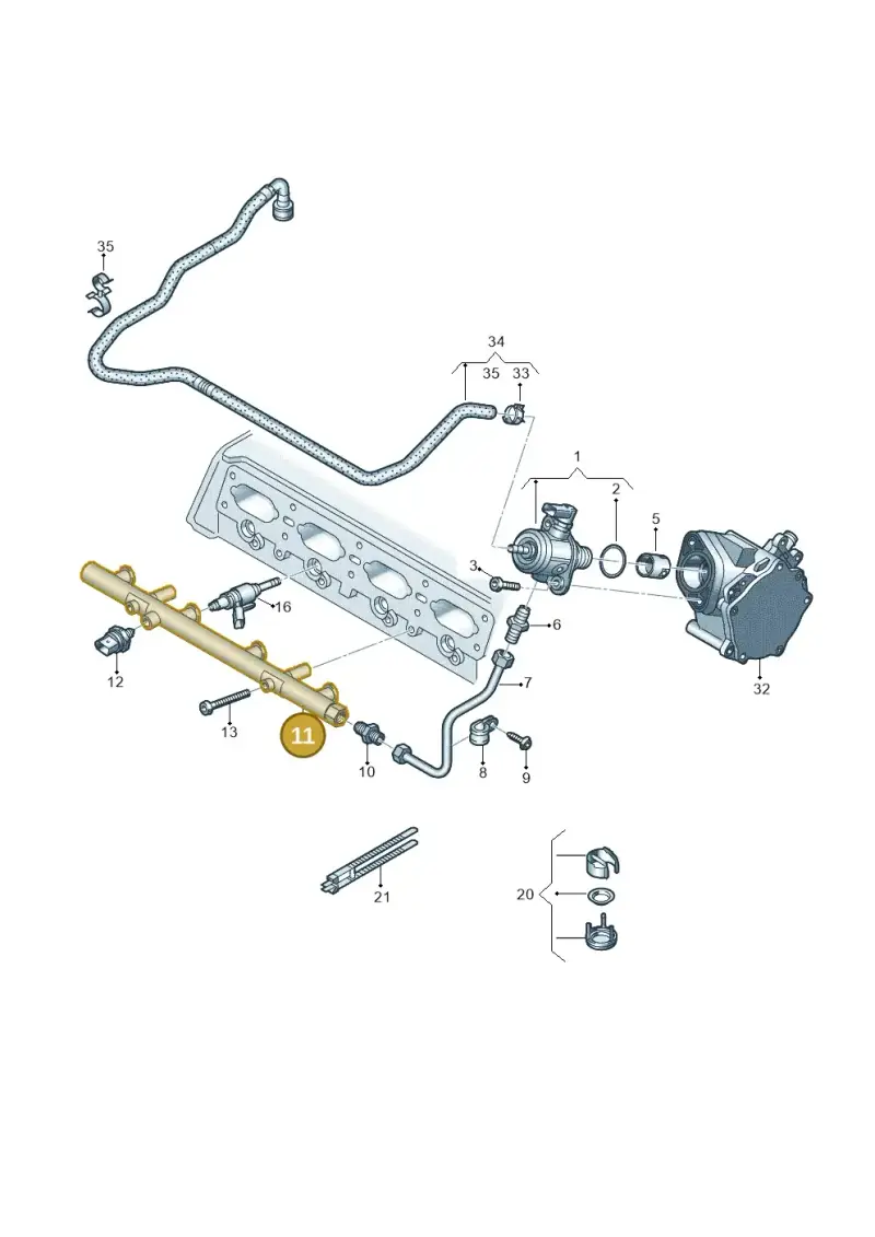06K133317AB — Audi A3 Sportback (2019-2021) diagram 745133220, position 11