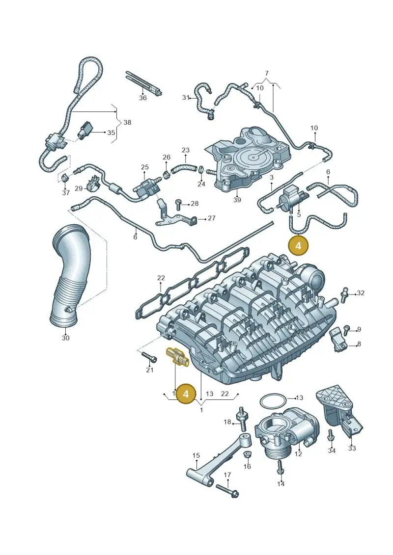 06K133595 — Audi Q8 Quattro 3,0 (2018-) diagram 859133200, position 4