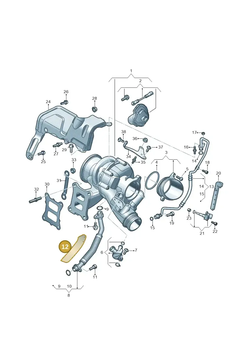 06K133833CA — Audi A3 Sportback (2019-2021) diagram 596145430, position 12