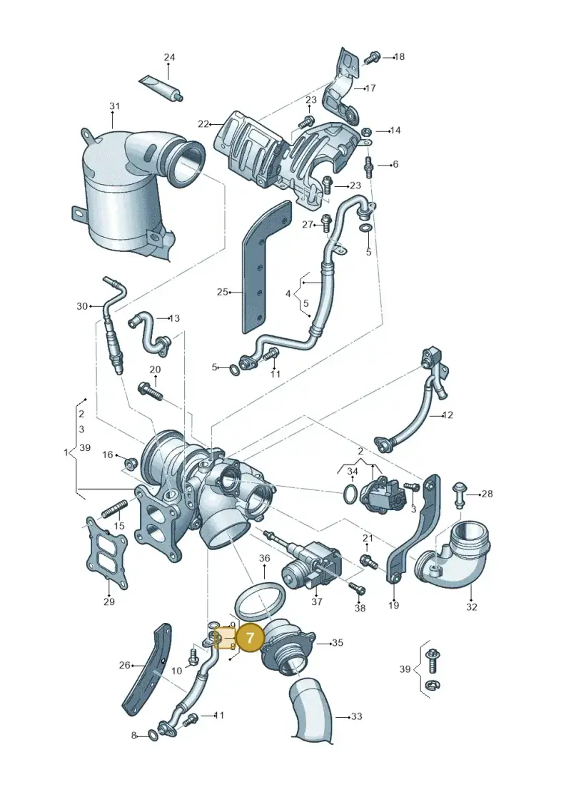 06K145735T — Audi A3 Sportback (2019-2021) diagram 890145640, position 7